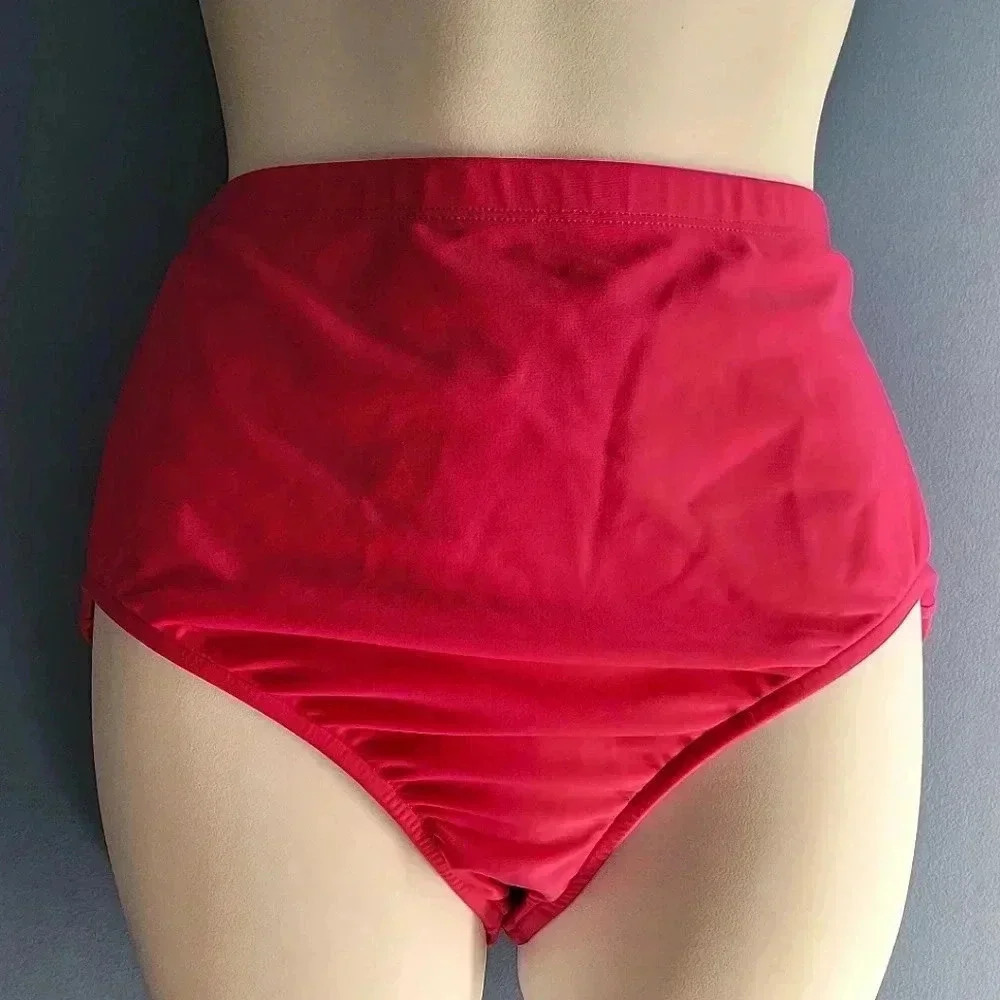 NWOT Resorts Plus Pink Bikini Swim Separate Bikini Bottom Tummy Control Size 16